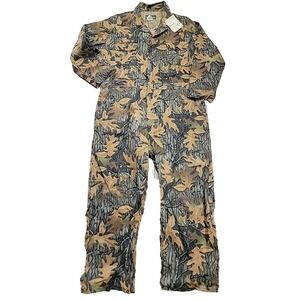 Vintage Gander Mountain Talon Zip Deadstock Camo Coveralls Men XXL Made USA NWT